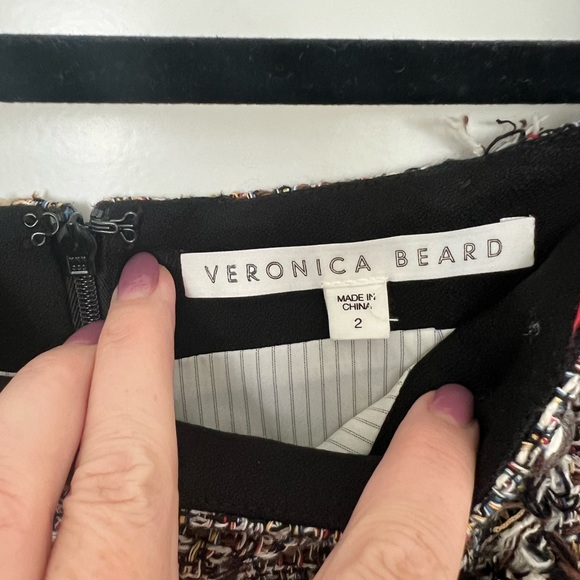 Veronica Beard Multicolor Tweed Mini Skirt with Pearl Details - Picture 3 of 3